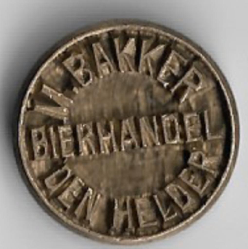 Unieke oude stempel BIERHANDEL M. BAKKER DEN HELDER, Ophalen of Verzenden