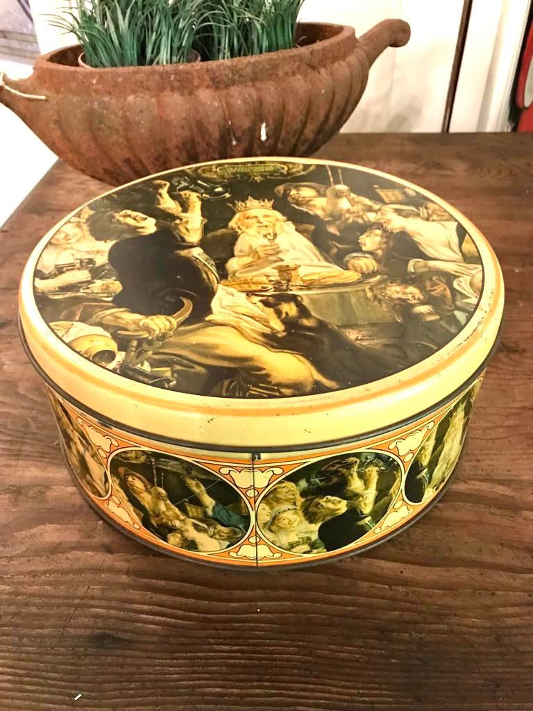 Boîte de Noël ancienne | M.F.G. Demaret Brussels Belgium, Collections, Enlèvement ou Envoi, Utilisé, Biscuits, Autres marques