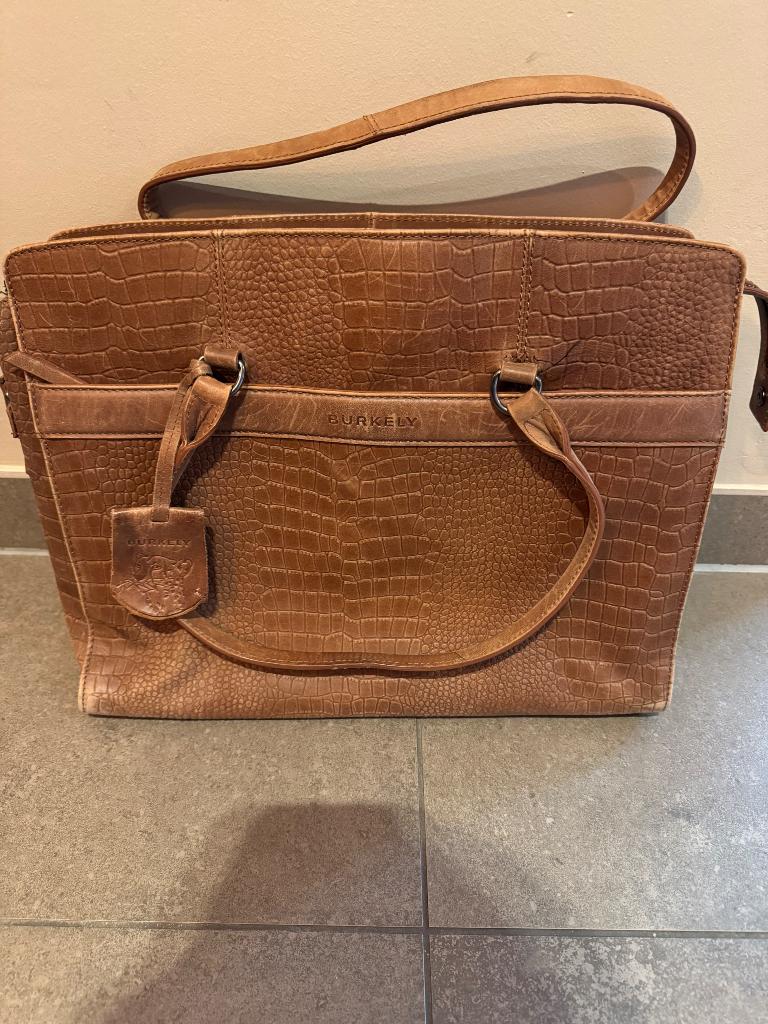 Lederen werktas - Burkely, Ophalen of Verzenden, Gebruikt