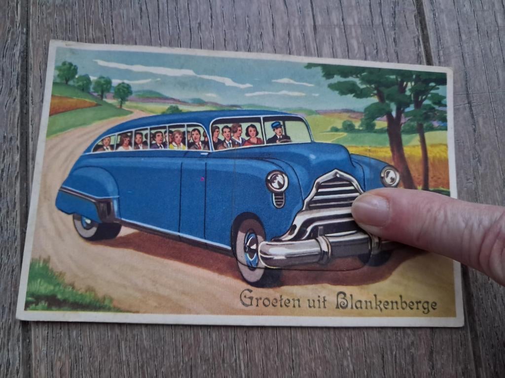 Oude retrokaart : Groeten uit Blankenberge, Verzamelen, Postkaarten | België, Ophalen of Verzenden