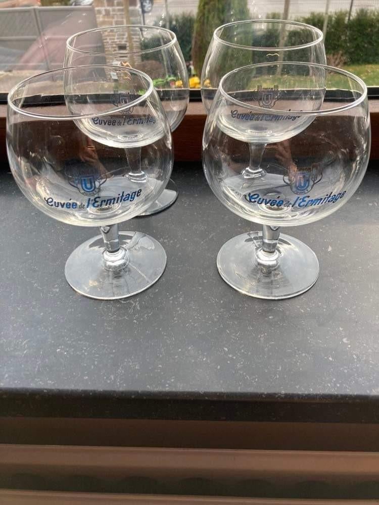 Lot de 4 verres " cuvée de l'Hermitage", Ophalen of Verzenden