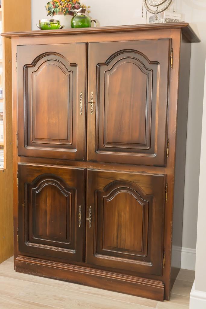 Massieve kast in kerselaar, 25 à 50 cm, Klassiek, Cerisier, 100 à 150 cm