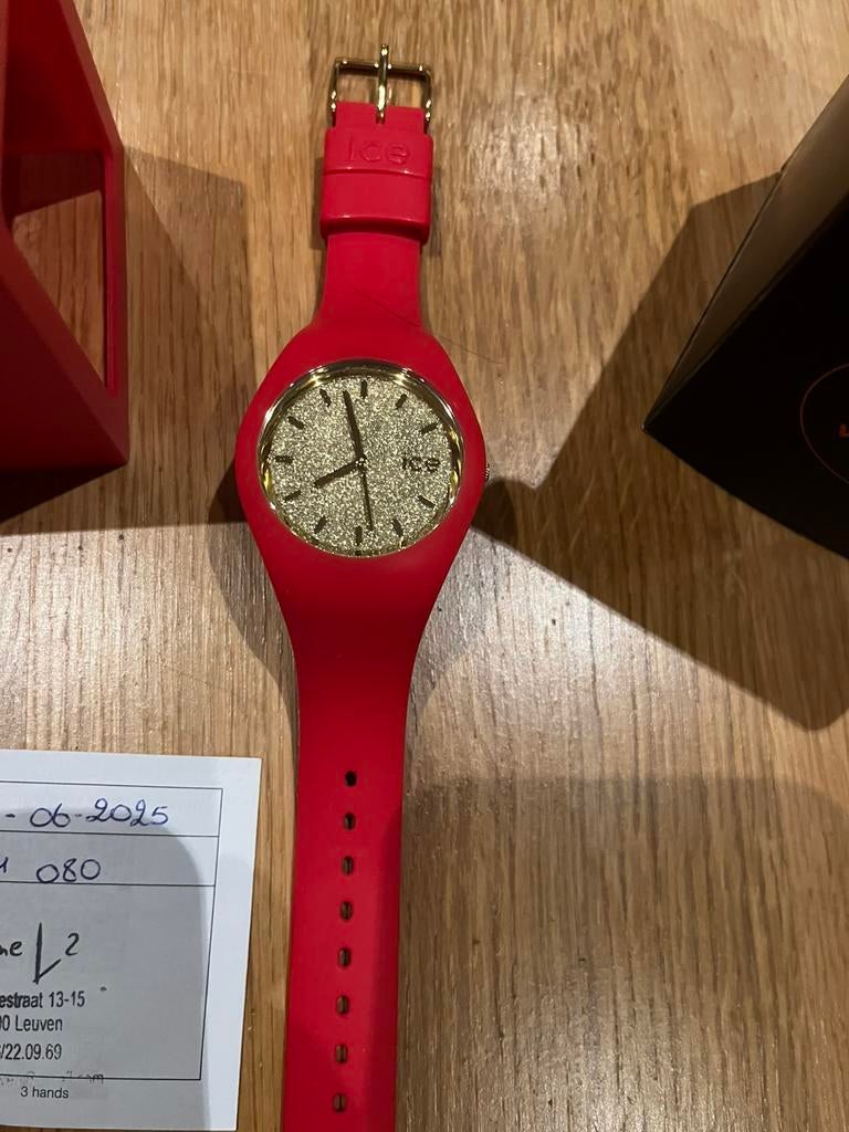 ice watch glitter red, Ophalen of Verzenden, Zo goed als nieuw