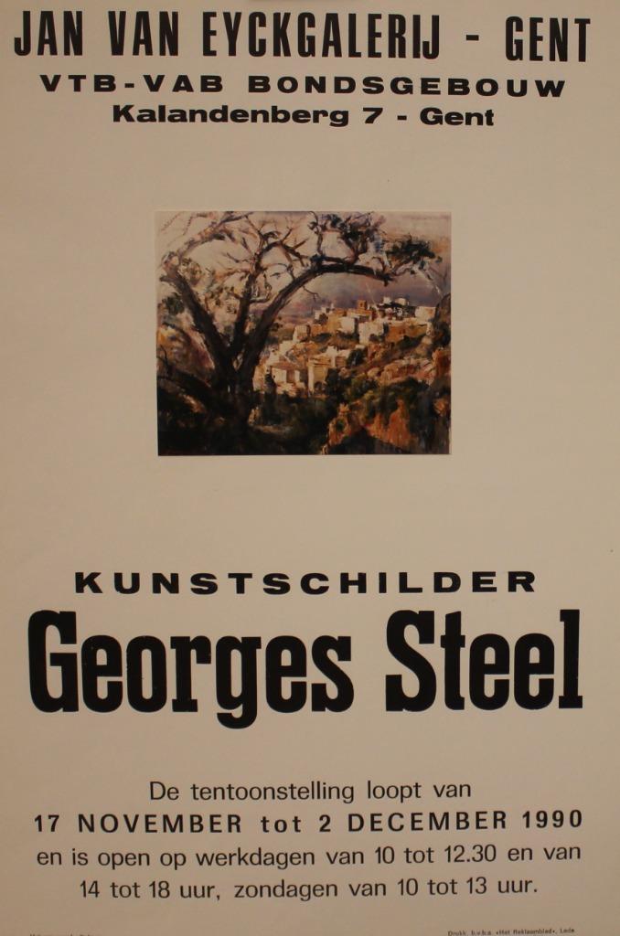 KUNSTSCHILDER Georges Steel AFFICHE 1990, Ophalen of Verzenden