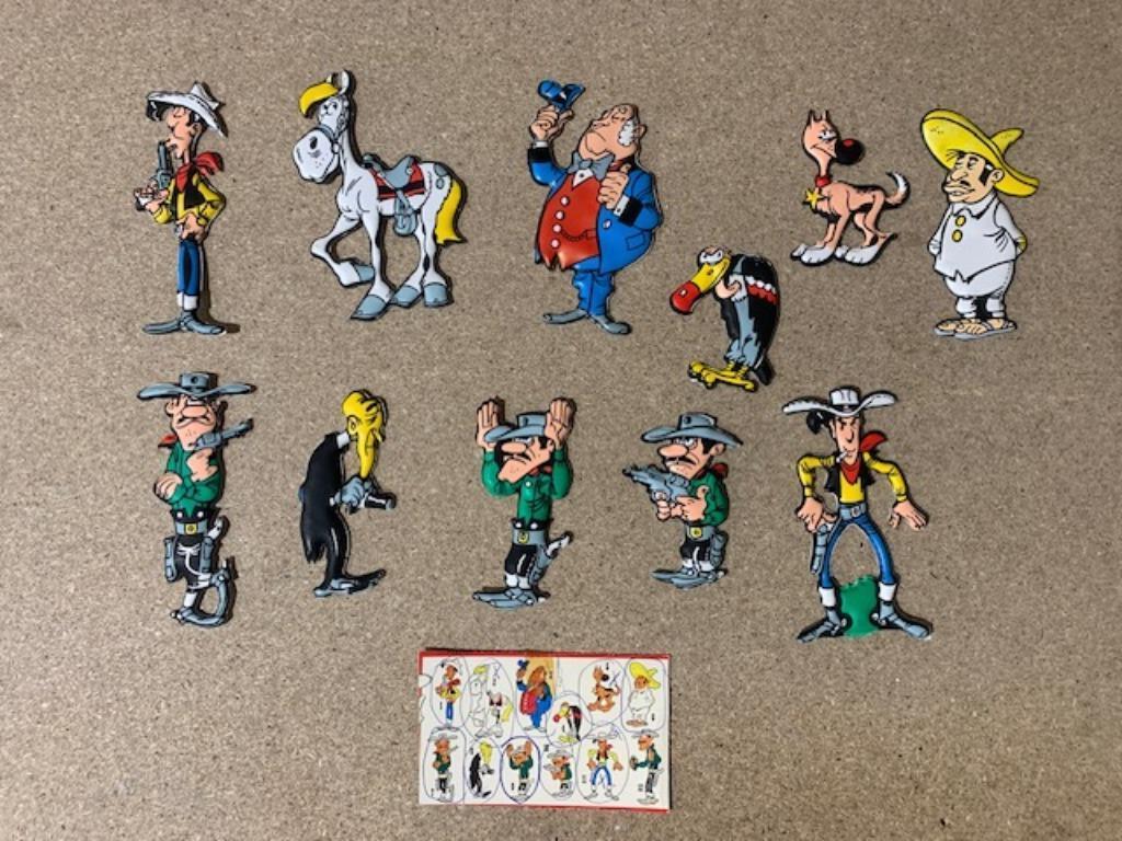 Lucky Luke - Imperial Pudding + OXO - 9 figuren, Collections, Enlèvement ou Envoi, Autres personnages, Comme neuf, Statue ou Figurine