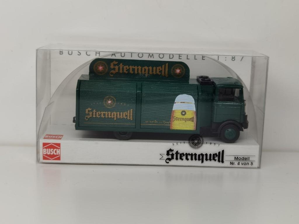 MERCEDES BENZ LP 809 Brasseur Bière 1/87 HO BUSCH Neuf+Boite, Ophalen of Verzenden, Nieuw, Bus of Vrachtwagen, Brekina