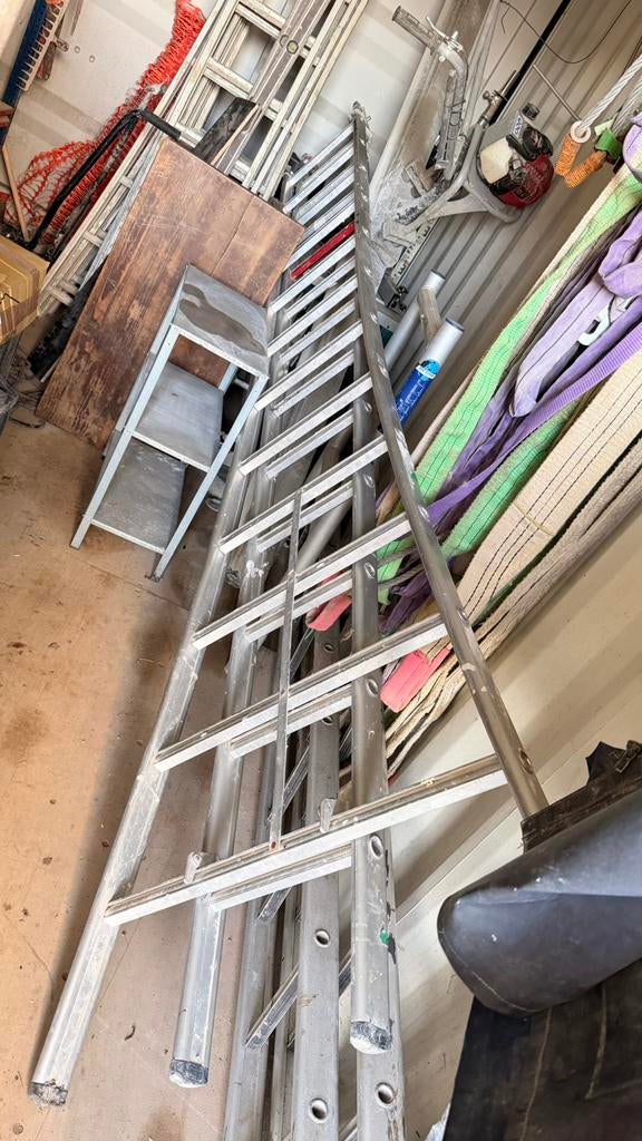 Telescoop ladders, Doe-het-zelf en Bouw, Ophalen, Gebruikt, Ladder, Opvouwbaar of Inschuifbaar