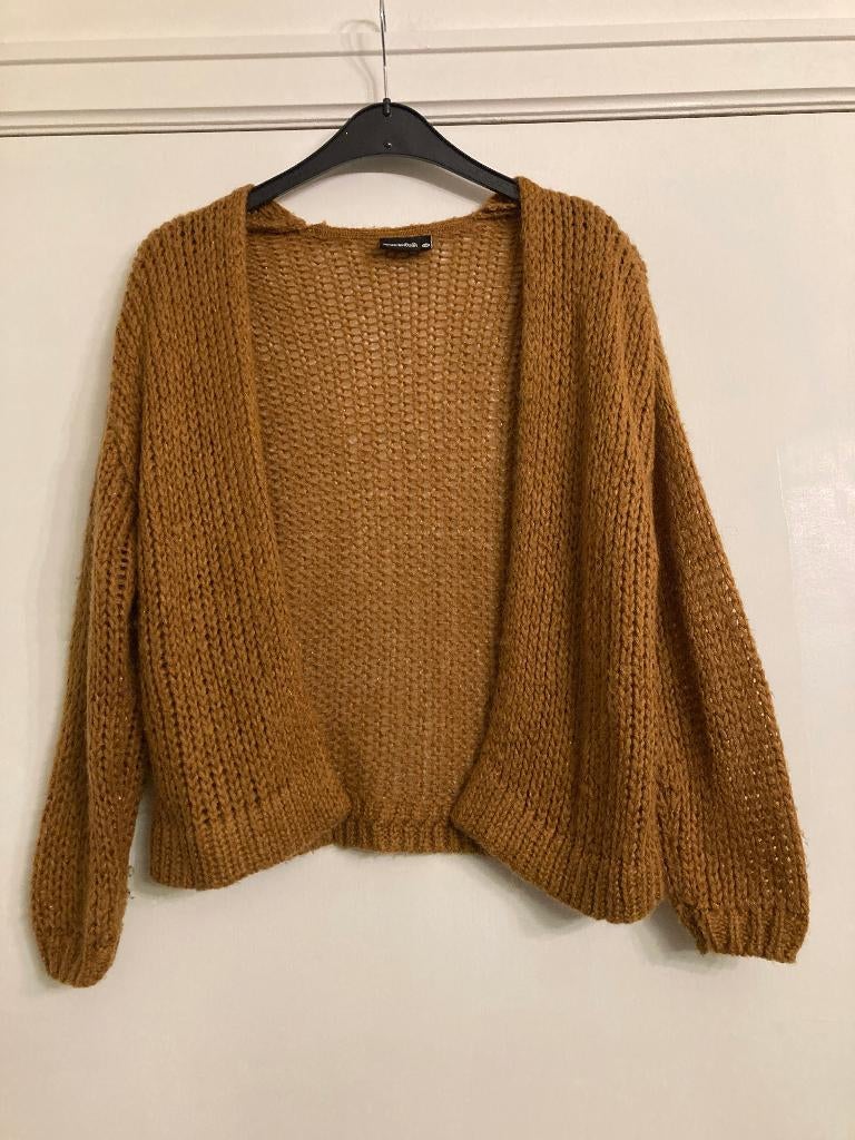 Bruine openhangende gilet - JBC Nachtwacht - maat 146, Gebruikt, Meisje, Trui of Vest, Ophalen of Verzenden