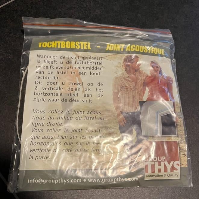 11 x tochtborstel Thys voor binnendeur, Enlèvement ou Envoi, Neuf, Porte intérieure