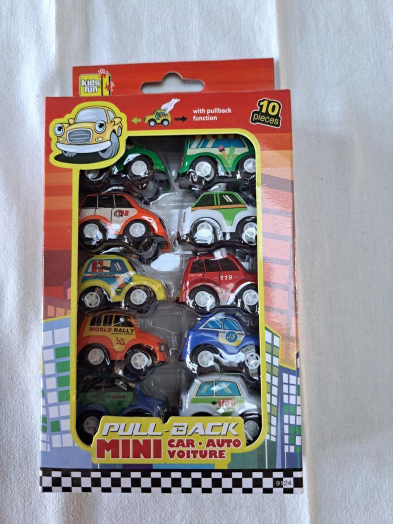 Kids fun pull-back mini auto's: set van 10, Ophalen of Verzenden, Zo goed als nieuw