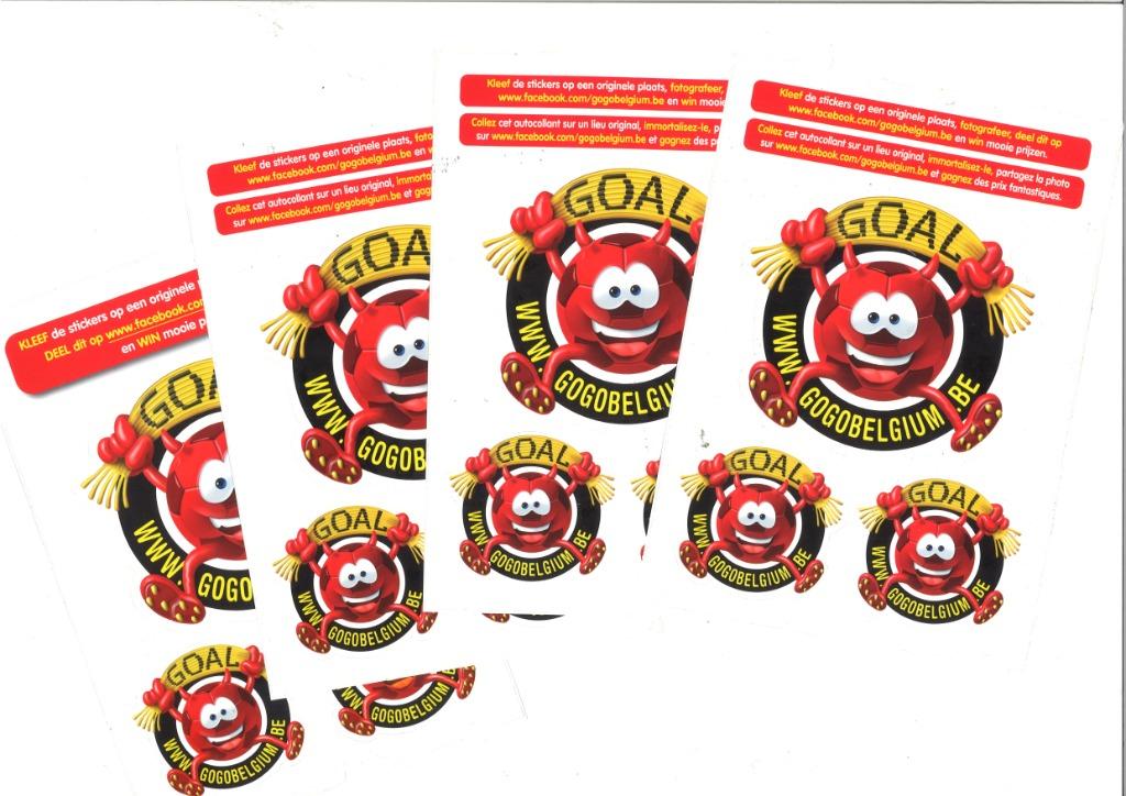 Stickers Go Belgium Rode Duivels, Verzamelen, Ophalen, Nieuw, Overige typen