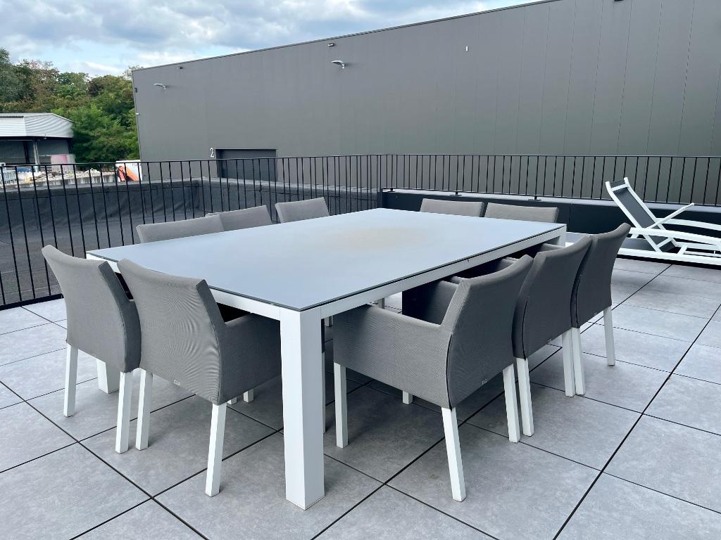Table de jardin avec chaises, Chaise, Salons de jardin, Aluminium, Utilisé