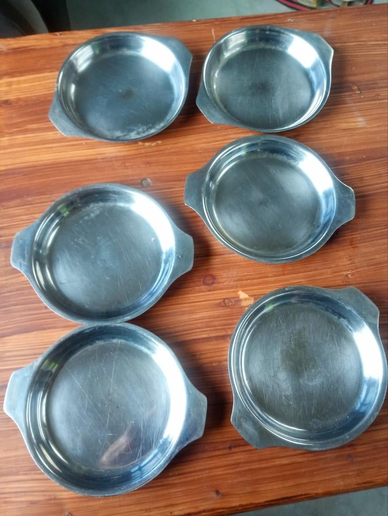 6 Inox schaaltjes, Huis en Inrichting, Ophalen