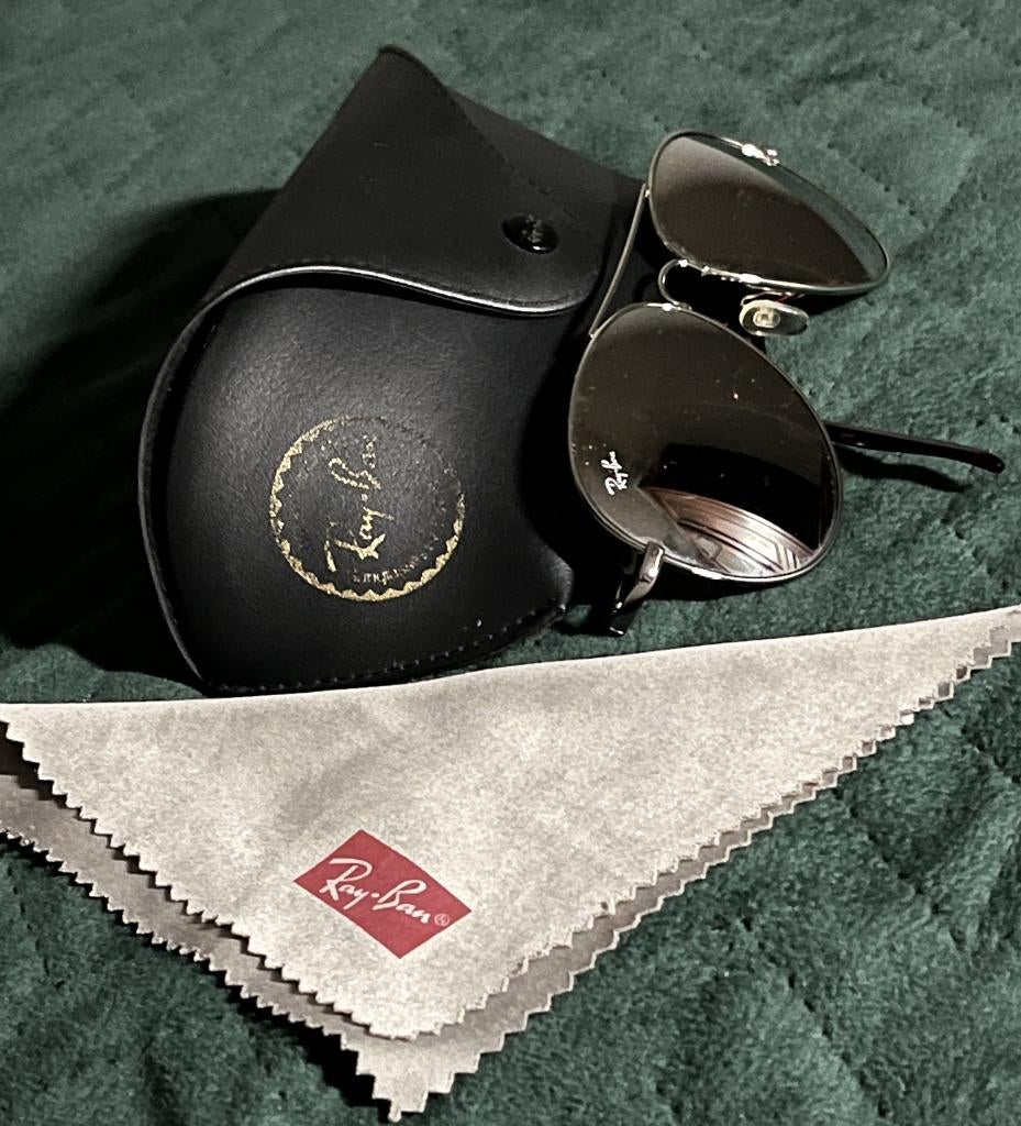 Lunettes Aviator RayBan, Bijoux, Sacs & Beauté, Enlèvement ou Envoi, Utilisé, Lunettes, Ray-Ban