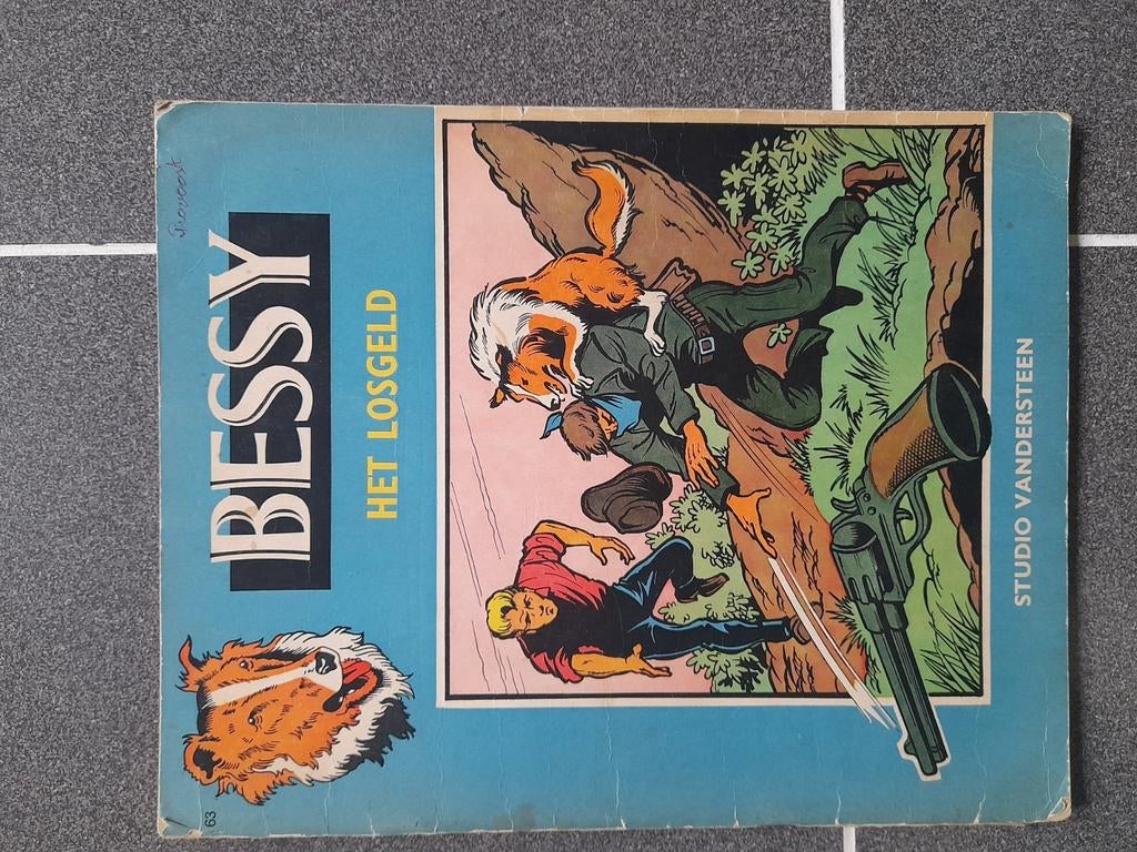 Bessy nr 63 - het losgeld - 1e druk 1966, Boeken, Stripverhalen, Eén stripboek, Studio  Vandersteen, Ophalen, Gelezen