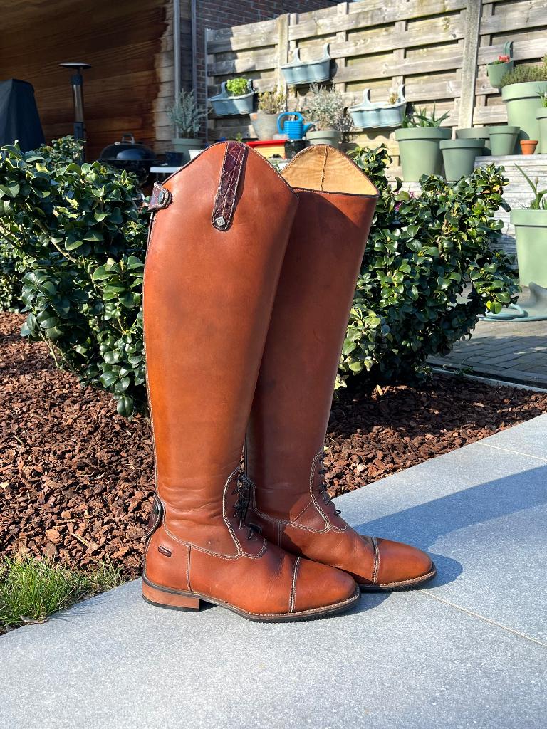 De Niro Ottaviano rijlaarzen cognac, 39-A-XL, Dieren en Toebehoren, Ophalen of Verzenden, Zo goed als nieuw, Dames, Schoeisel