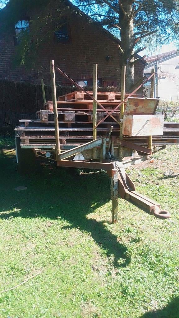 Remorque à bois essieu de camion, pneus unimog, Bricolage & Construction, Échafaudages
