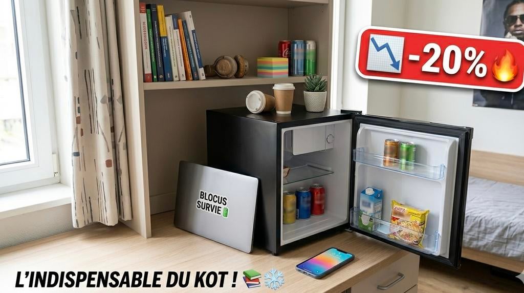 MINI-FRIGO NOIR spé KOT/ Air Bnb NEUF (Compact & Silencieux), Neuf, Classe énergétique A ou plus économe, Enlèvement ou Envoi