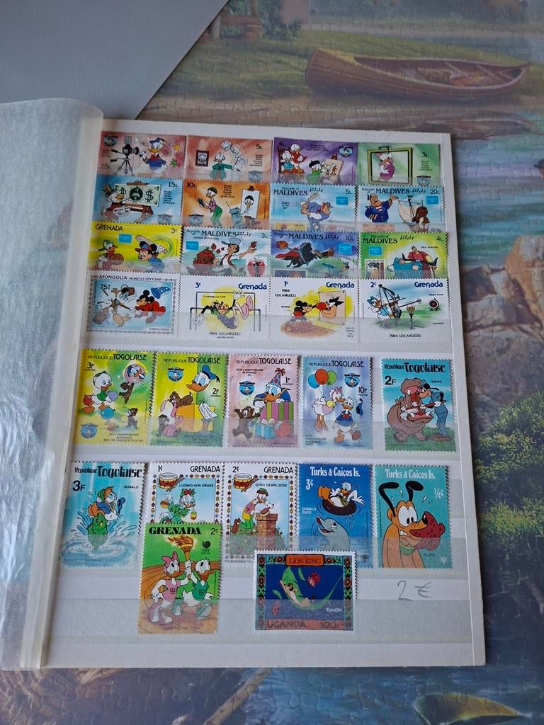 Postzegels disney, Ophalen