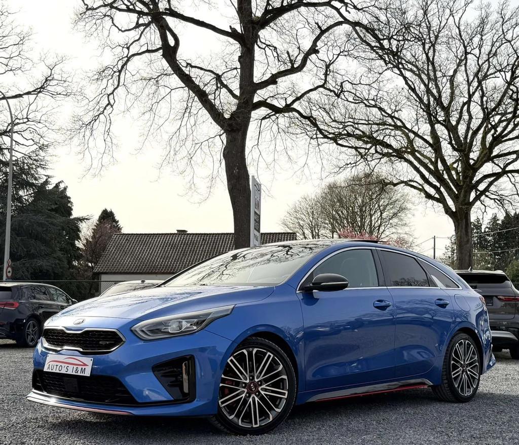 Kia pro_cee'd GT ProCeed / 1.6 T-GDI 204pk Pano Camera Zetel, Auto's, Kia, Gebruikt, 1591 cc, 4 cilinders, Blauw