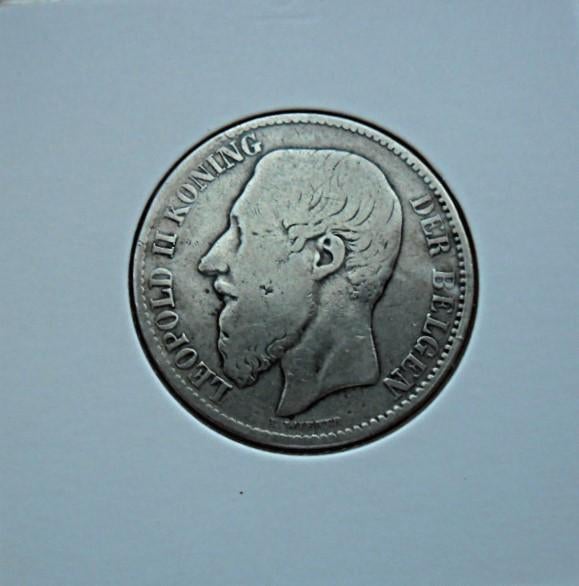 RARE 2 FB 1887 VL Léop/II argent TB=55€ TTB= 225€ sup=550€, Monnaie en vrac, Argent, Argent, Envoi