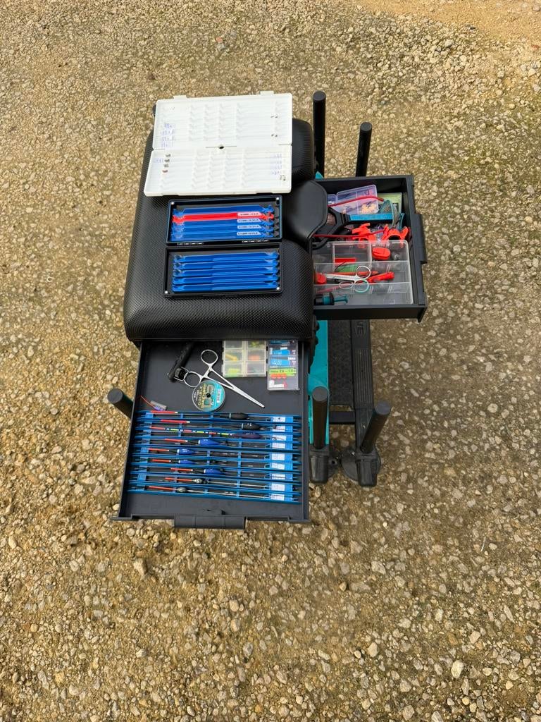 Volledige set wedstrijdmateriaal., Watersport en Boten, Hengelsport | Algemeen, Ophalen, Gebruikt, Overige typen