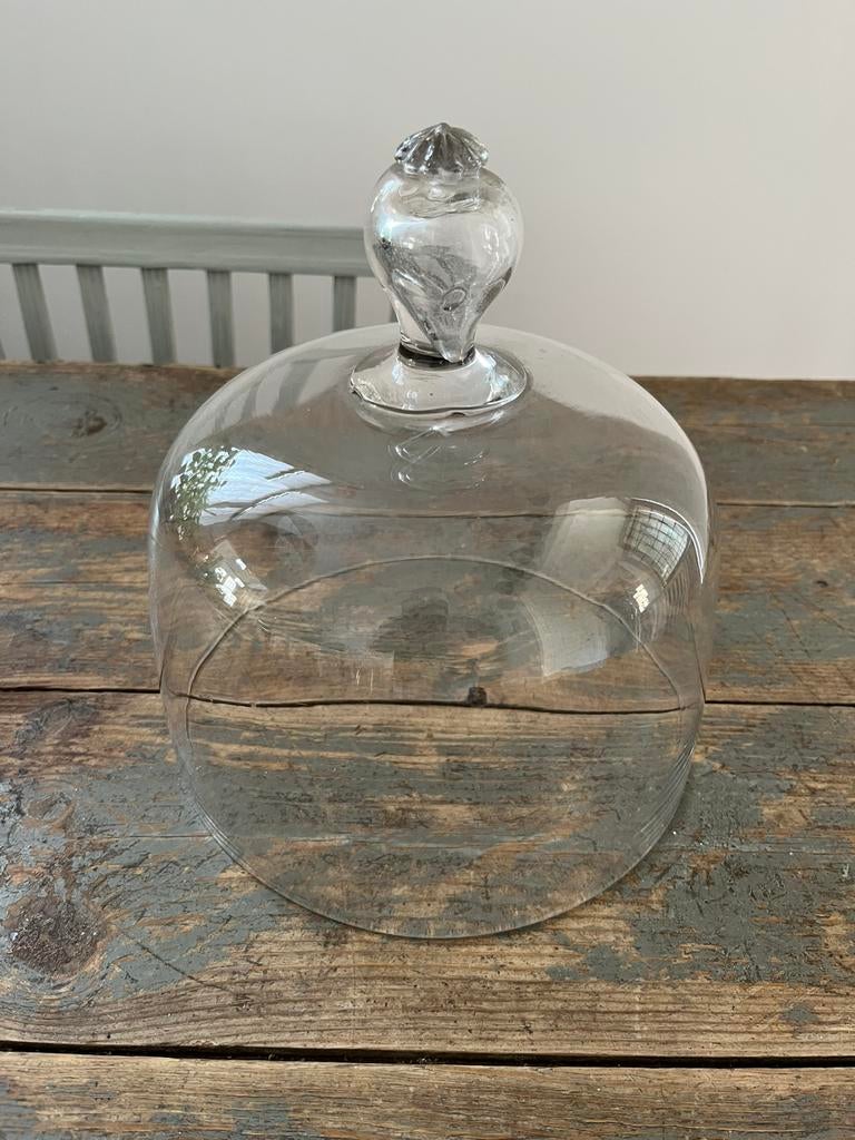 ANTIEKE GLAZEN STOLP OUD GLAS GROTER MODEL, Enlèvement ou Envoi, Comme neuf