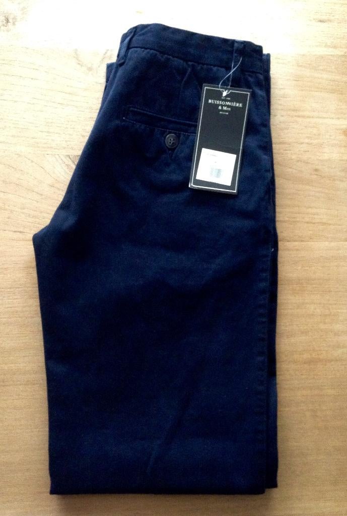 Donkerblauwe Buissonniere broek voor heren T.s., Ophalen of Verzenden, Nieuw, Maat 46 (S) of kleiner, Blauw