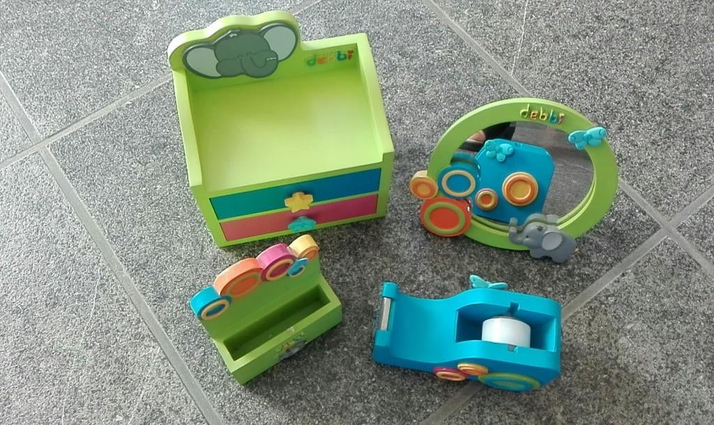 Juwelenkistje, Spiegel, Kleefbandhouder en Houder, Ophalen, Zo goed als nieuw, Spiegel