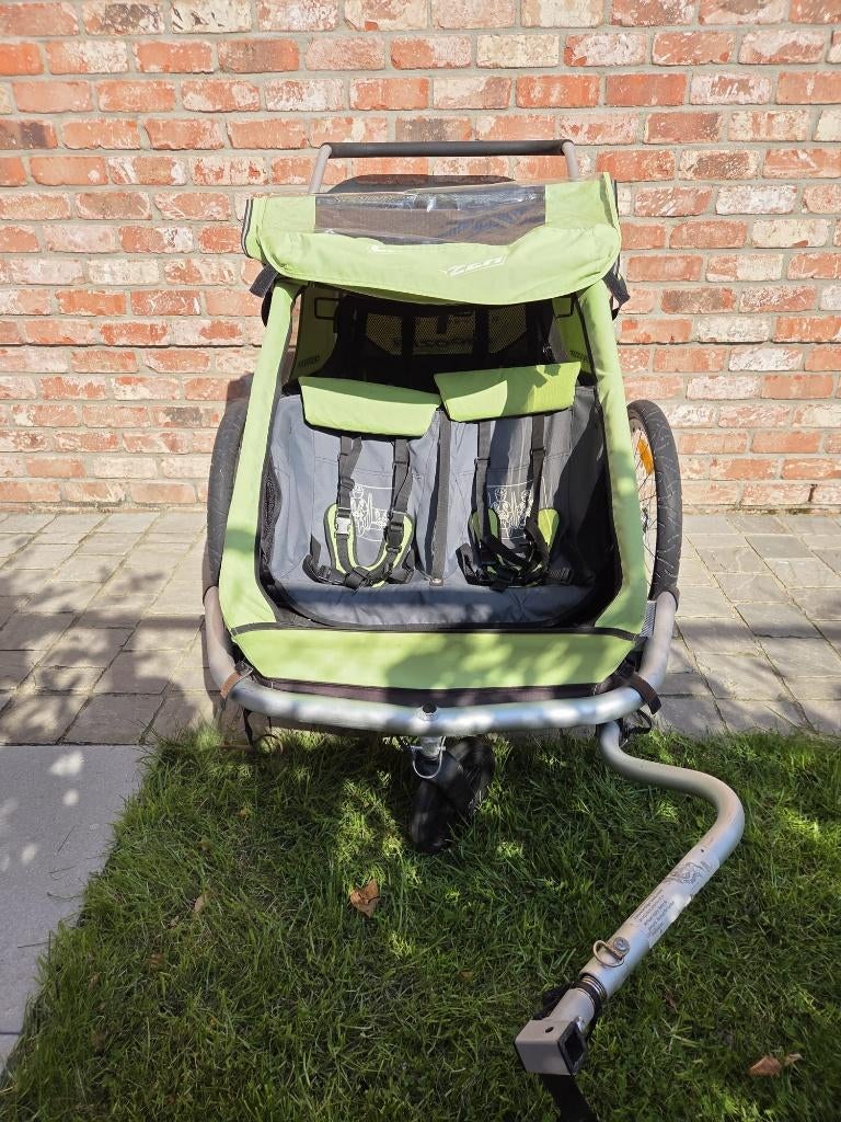 Fietskar Croozer 2zit + accesoires VERKOCHT, Fietsen en Brommers, Fietsaccessoires | Aanhangwagens en Karren, Ophalen, Gebruikt