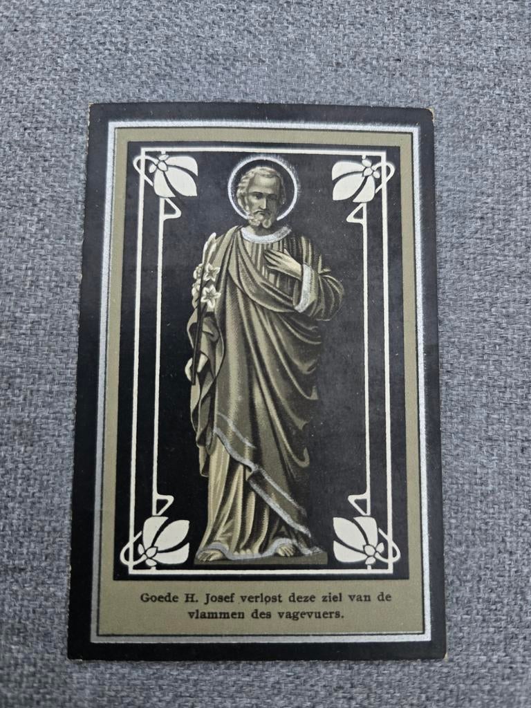 Carte de décès 1908, Diest, Loksbergen, Enlèvement ou Envoi, Image pieuse