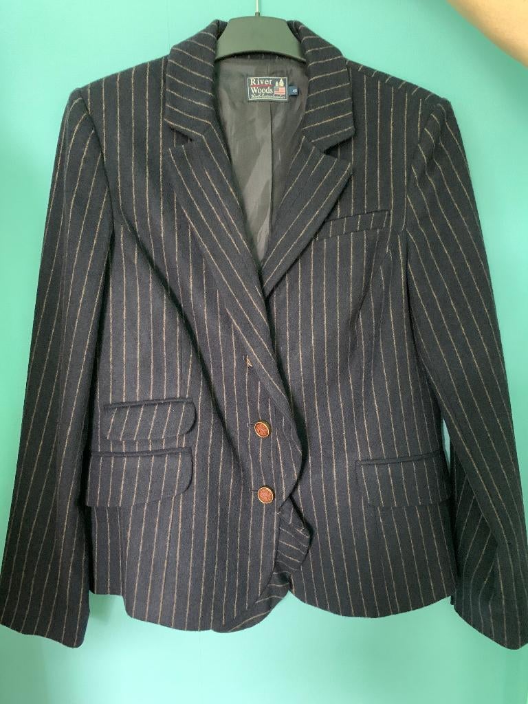 River Woods blazer van wol, Kleding | Dames, Blauw, River Woods, Maat 46/48 (XL) of groter, Ophalen of Verzenden