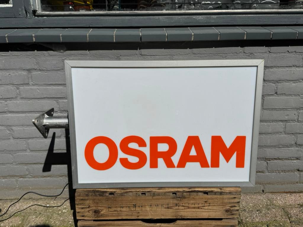 OSRAM oude reclame lichtbak, Ophalen, Gebruikt, Lichtbak of (neon) lamp