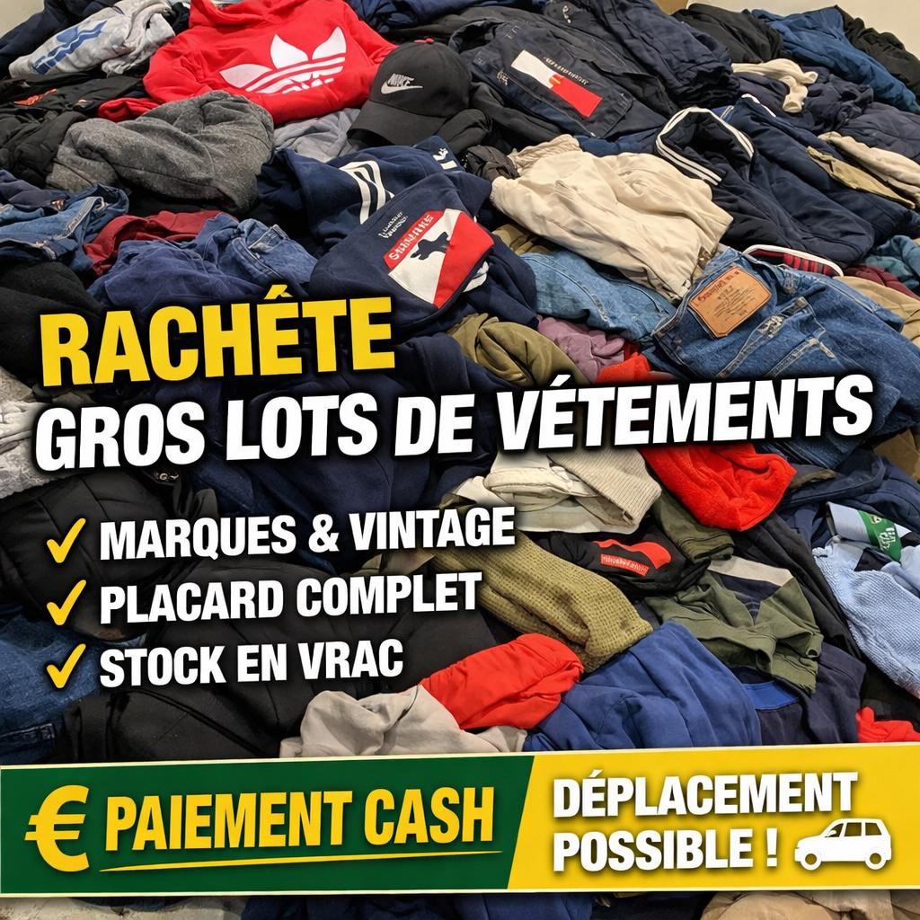 J’ACHÈTE LOTS DE VÊTEMENTS DE MARQUE VINTAGE PAIEMENT CASH, Enlèvement ou Envoi