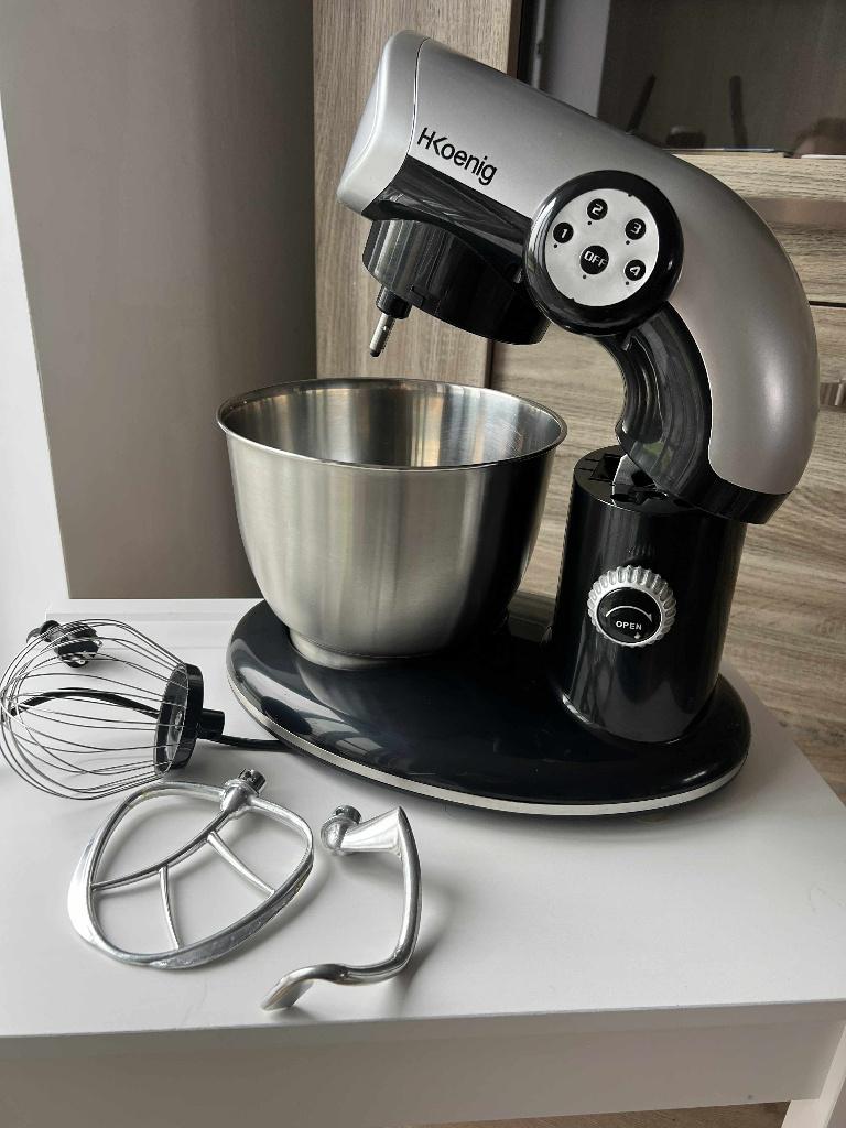 H.Koenig Keukenmachine – NIEUWSTAAT (slechts 2x gebruikt!), 4 liter of meer, Ophalen, Zo goed als nieuw, 3 snelheden of meer