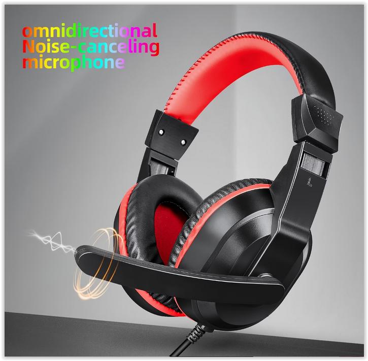 Casque de gaming supra-auriculaire filaire avec microphone, Neuf, Casque gamer, On-ear, Enlèvement