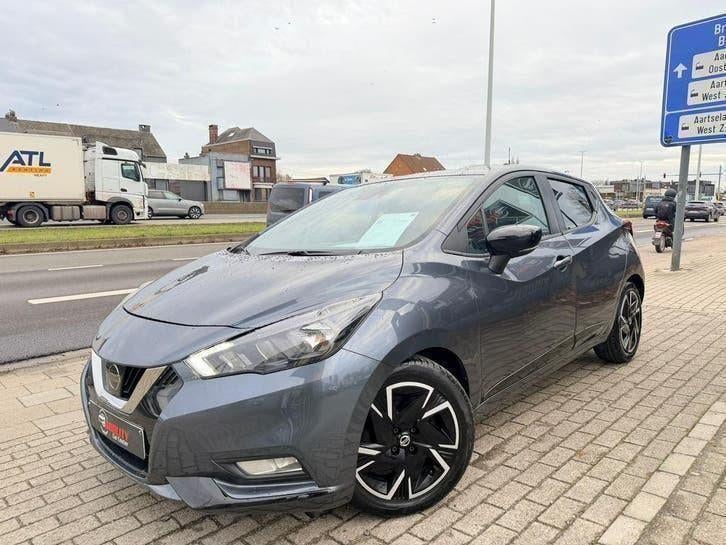 Nissan Micra N-design Automaat 12/2022 1.0i 82000km Carplay, Autos, Euro 6, Entreprise, Entretenue par le concessionnaire, Micra