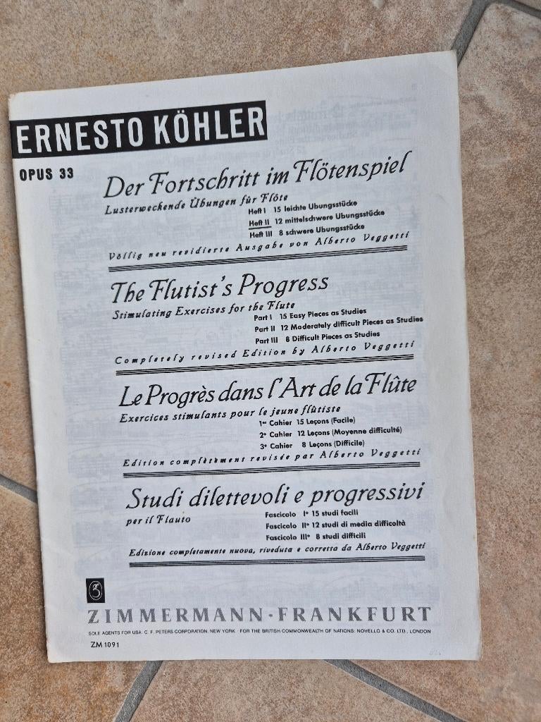 Bladmuziek voor Dwarsfluit Methodes- Etudes, Muziek en Instrumenten, Bladmuziek, Klassiek, Overige soorten, Ophalen of Verzenden