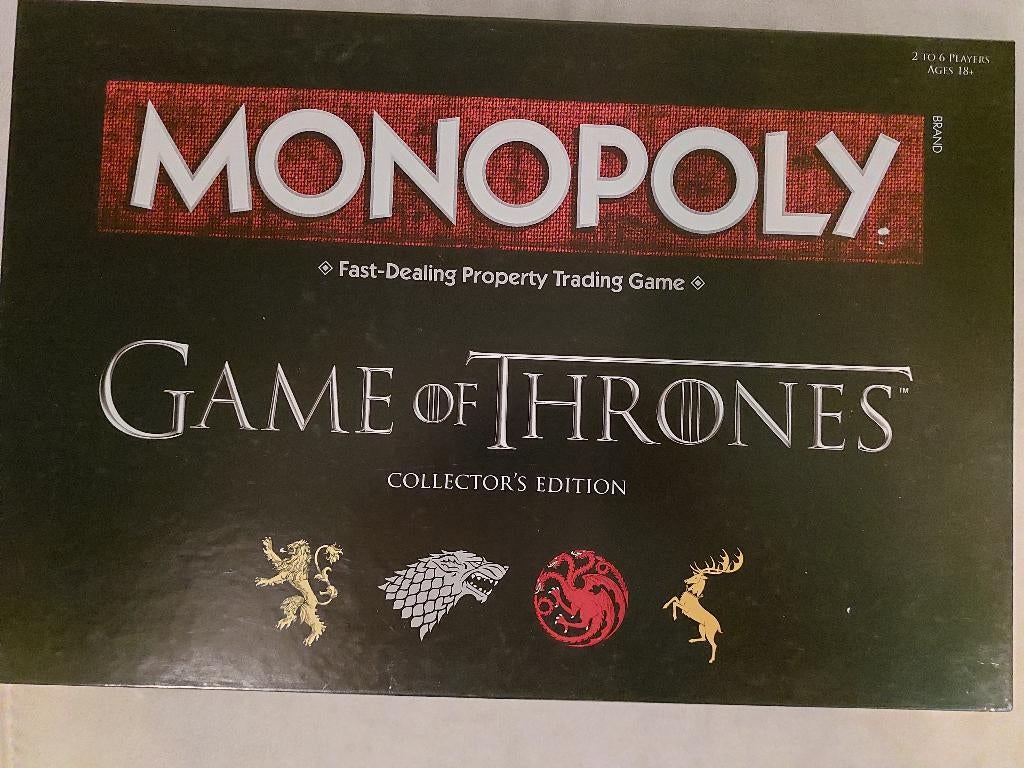 COLLECTEURS ET SÉRIES MONOPOLY GAME OF THRONES, Hobby & Loisirs créatifs, Cinq joueurs ou plus, Enlèvement ou Envoi, Comme neuf
