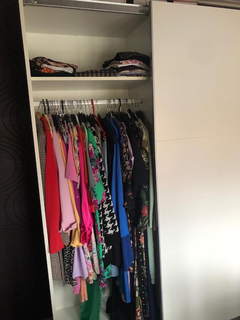 Kleerkast Jysk, Huis en Inrichting, Kasten | Kleerkasten, Ophalen, Gebruikt, 100 tot 150 cm, 200 cm of meer