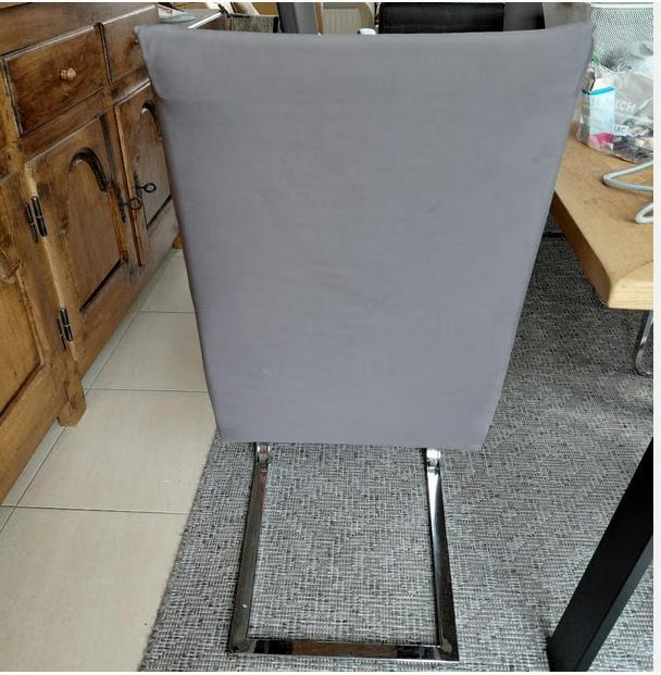 8 stevige aluminium stoelen , taupe, Ophalen, Gebruikt