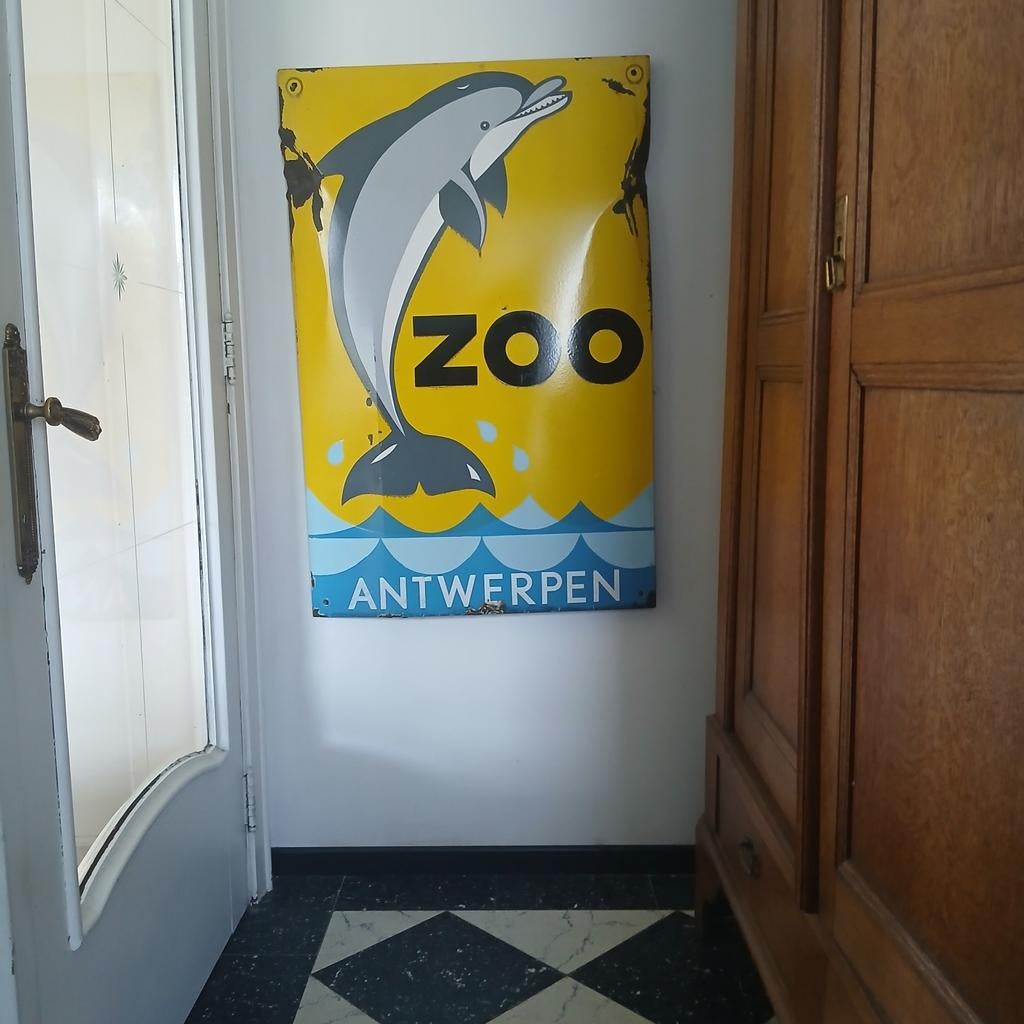 Emaillebord Zoo Antwerpen, Ophalen of Verzenden