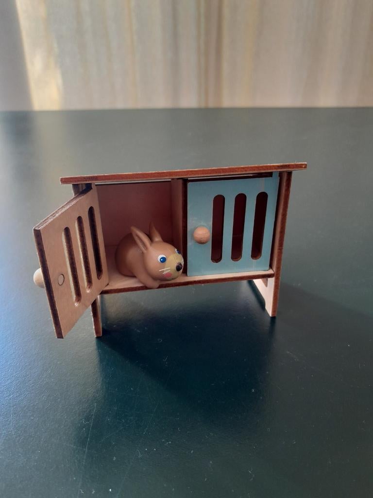 Haba konijntje en konijnenhok., Verzamelen, Poppenhuizen en Toebehoren, Ophalen of Verzenden