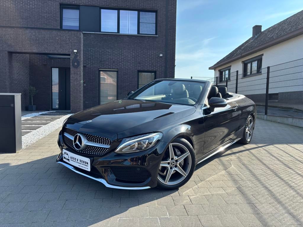 Mercedes C200 AMG Cabrio Benzine | Navi | led | Garantie, Auto's, Mercedes-Benz, 4 cilinders, Cabriolet, 137 kW, Zwart