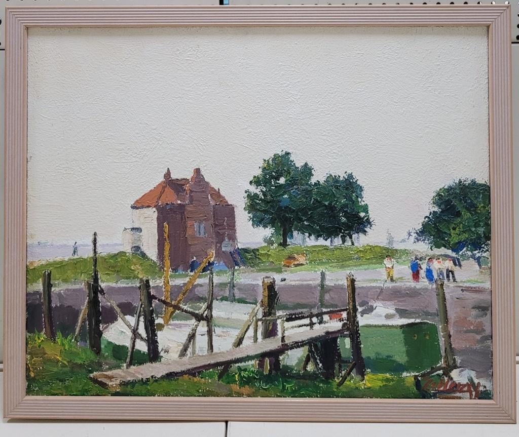 Joseph TILLEUX, In Lillo, Antiek en Kunst, Ophalen of Verzenden