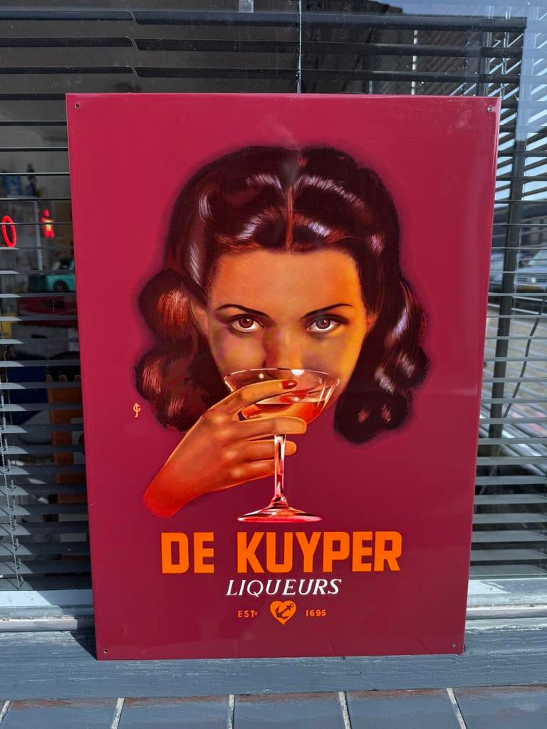 Ancien panneau publicitaire De Kuyper Liquer, Enlèvement ou Envoi, Utilisé, Panneau publicitaire