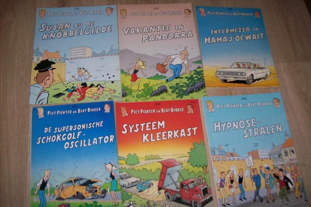 piet pienter en bert bibber, Boeken, Stripverhalen, Complete serie of reeks, Ophalen of Verzenden, Gelezen, POM