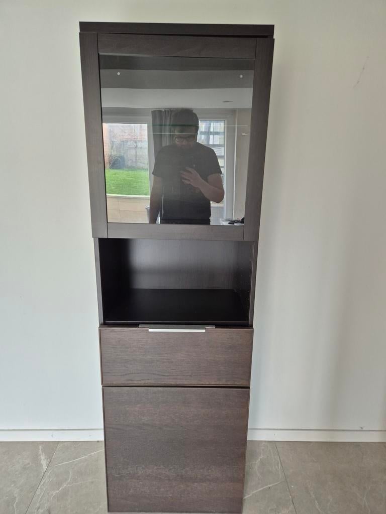 Vitrine besta 60 x 40 x 192 gauche, 25 à 50 cm, Comme neuf, 50 à 100 cm, 150 à 200 cm