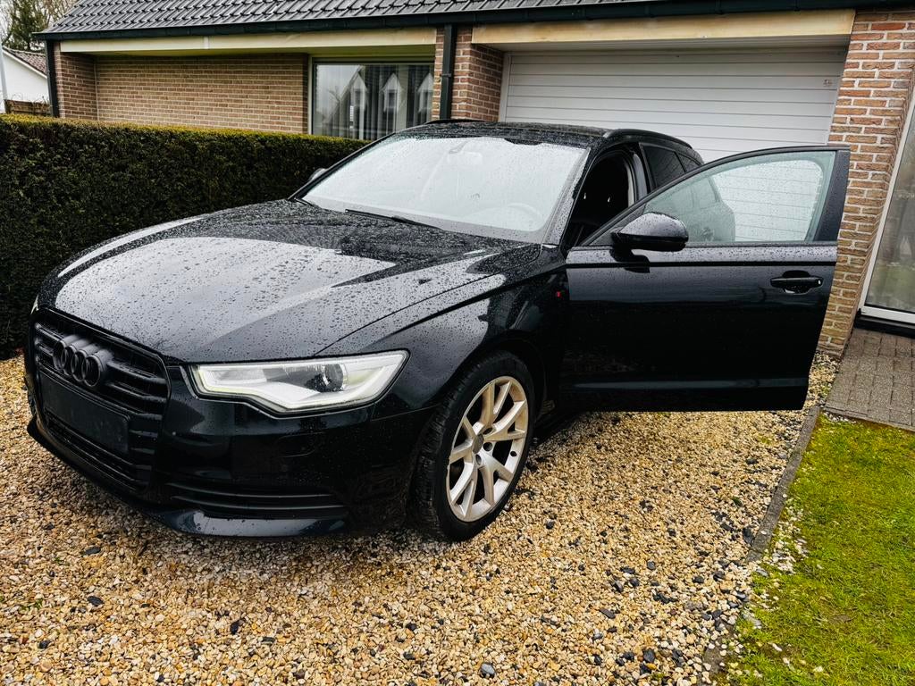 Audi A6 2.0 TFSI – 2014 – Zwart – Goed onderhouden, Autos, Audi, Cuir, Euro 6, Carnet d'entretien, Noir