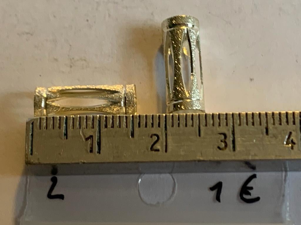 2 metalen open buisje kralen, Enlèvement ou Envoi, Neuf, Entretoise ou Perle intermédiaire